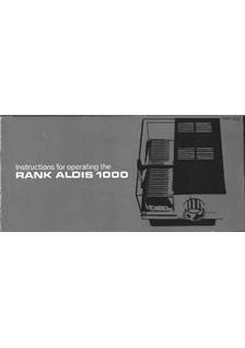 Aldis Ltd Aldis 1000 manual. Camera Instructions.